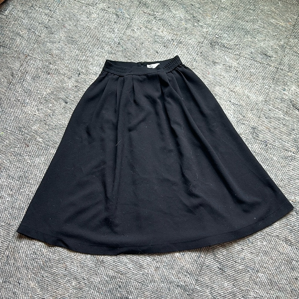 Black fit and flair skirt